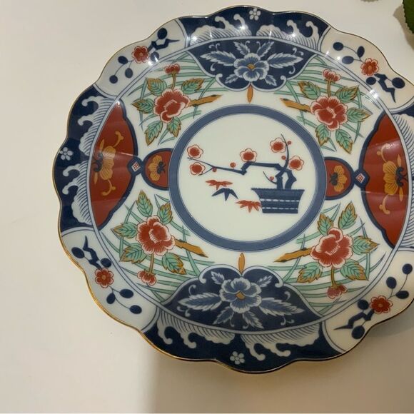 BONZAI TREE ARITA IMARI PORCELAIN PLATE 7 INCHES  BONZAI TREE JAPAN EUC  G6 - Picture 8 of 9